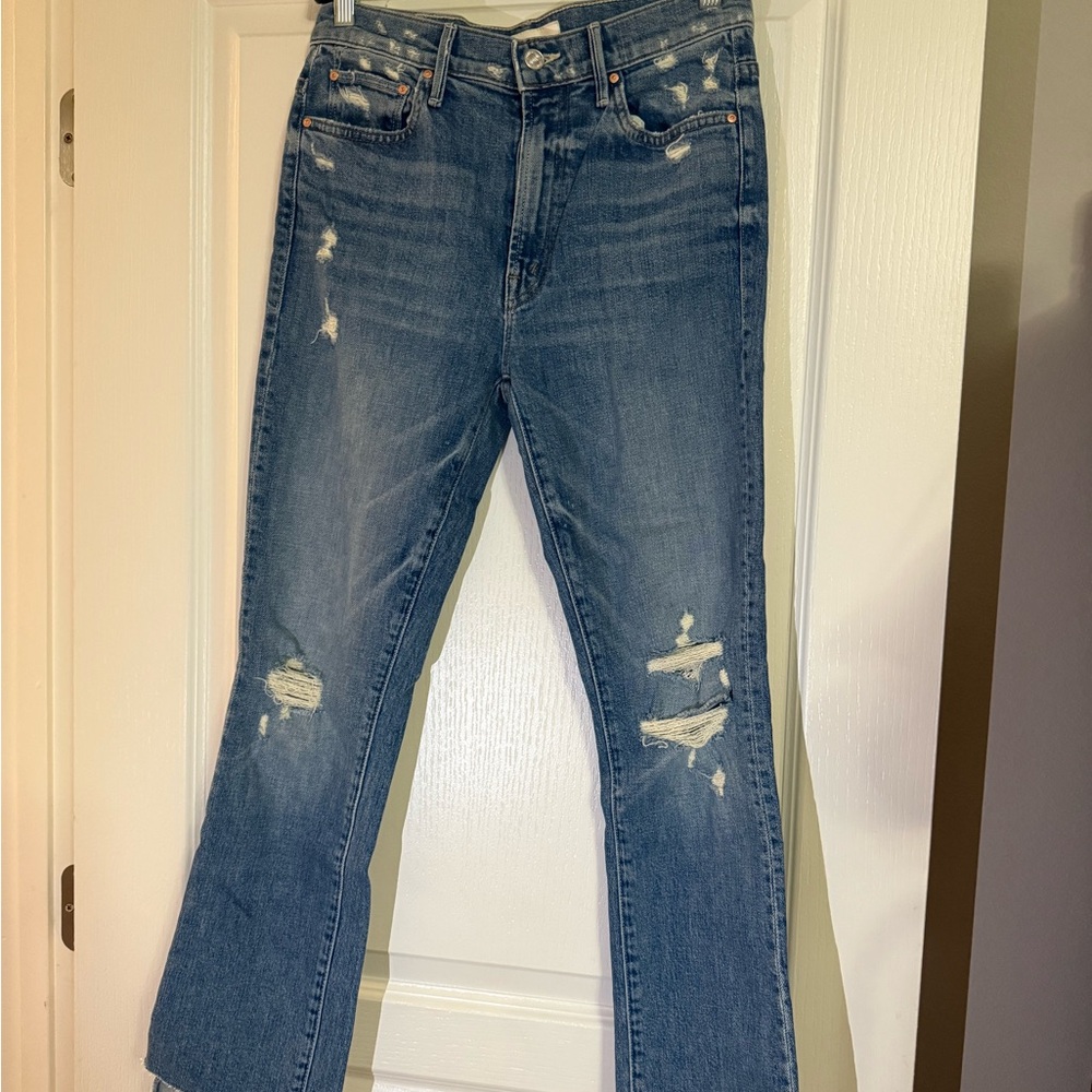 Mother Women's Blue Distressed Jeans